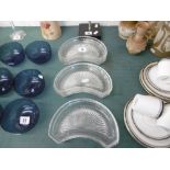 EIGHT CUT GLASS DISHES