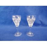 A PAIR OF VICTORIAN DRINKING GLASSES