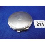 AN ART DECO HALL MARKED SILVER COMPACT