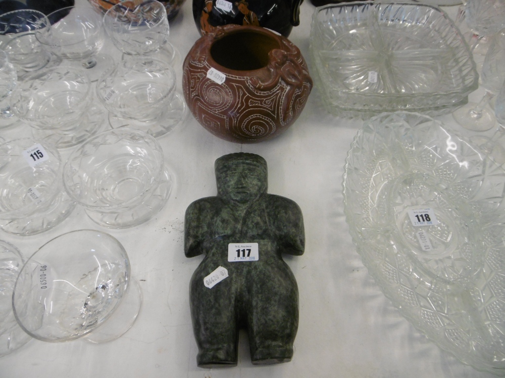 TRIBAL ART FIGURE AND TRIBAL ART BOWL - Image 3 of 3