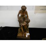 A CARVED WOODEN STATUE ITALIAN SCHOOL