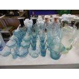 A COLLECTION OF BLUE GLASSWARE