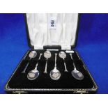 A BOXED SET OF MAPPIN AND WEBB SILVER COFFEE SPOONS SHEFFIELD 1946