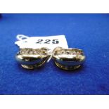 PAIR 18ct GOLD DIAMOND SET DOUBLE PURPOSE EARRINGS,