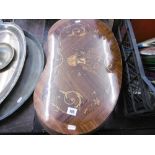 SIX INLAID KIDNEY SHAPED TABLE TOPS