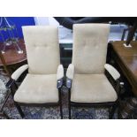 A PAIR OF PARKER KNOLL HIGH BACK CHAIRS