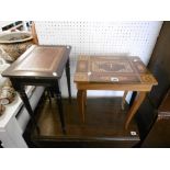 A SORRENTO WARE TABLE AND A SIDE TABLE