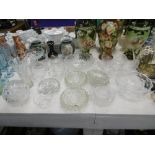 AN ASSORTMENT OF GLASSWARE