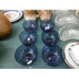 SET OF SIX ART DECO STYLE GLASS BOWLS