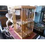 A REVOLVING BOOKCASE (INLAID)