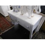 AN ANTIQUE PAINTED PINE DRESSER BASE