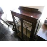 A MAHOGANY INLAID DISPLAY CABINET