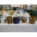 FIVE MASONIC MUGS