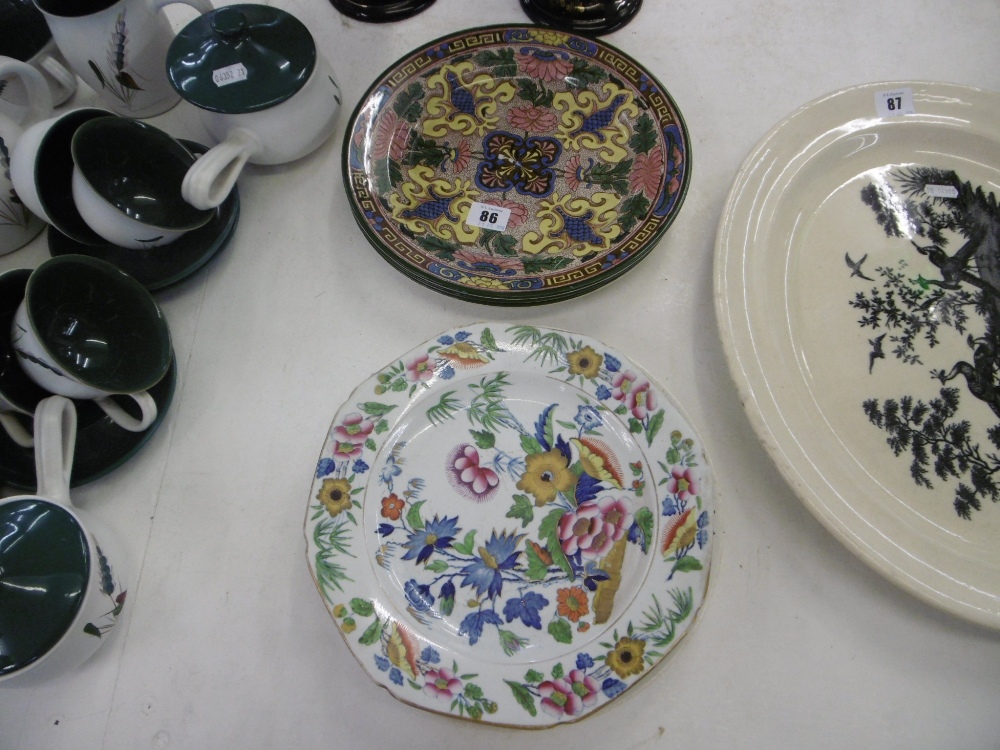 FOUR ROYAL DOULTON PLATES AND CABINET PLATES
