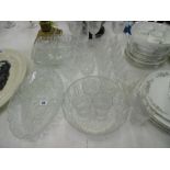 A QUANTITY OF CUT GLASSWARE