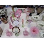 LARGE COLLECTION OF ART GLASS VICTORIAN,