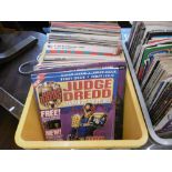 COLLECTION OF VINTAGE JUDGE DREDD MAGAZINE COMICS INCLUDING JUDGE DREDD, LAWMAN OF THE FUTURE,