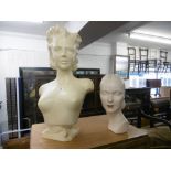 TWO VINTAGE BUSTS