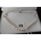 A CULTURED PEARL NECKLACE,