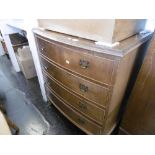 WALNUT CHEST OF FOUR DRAWERS