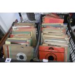 A COLLECTION OF 1950'S AND 60S 45 RPM SINGLES INCLUDING BEATLES,