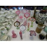 LARGE COLLECTION OF ART GLASS VICTORIAN,