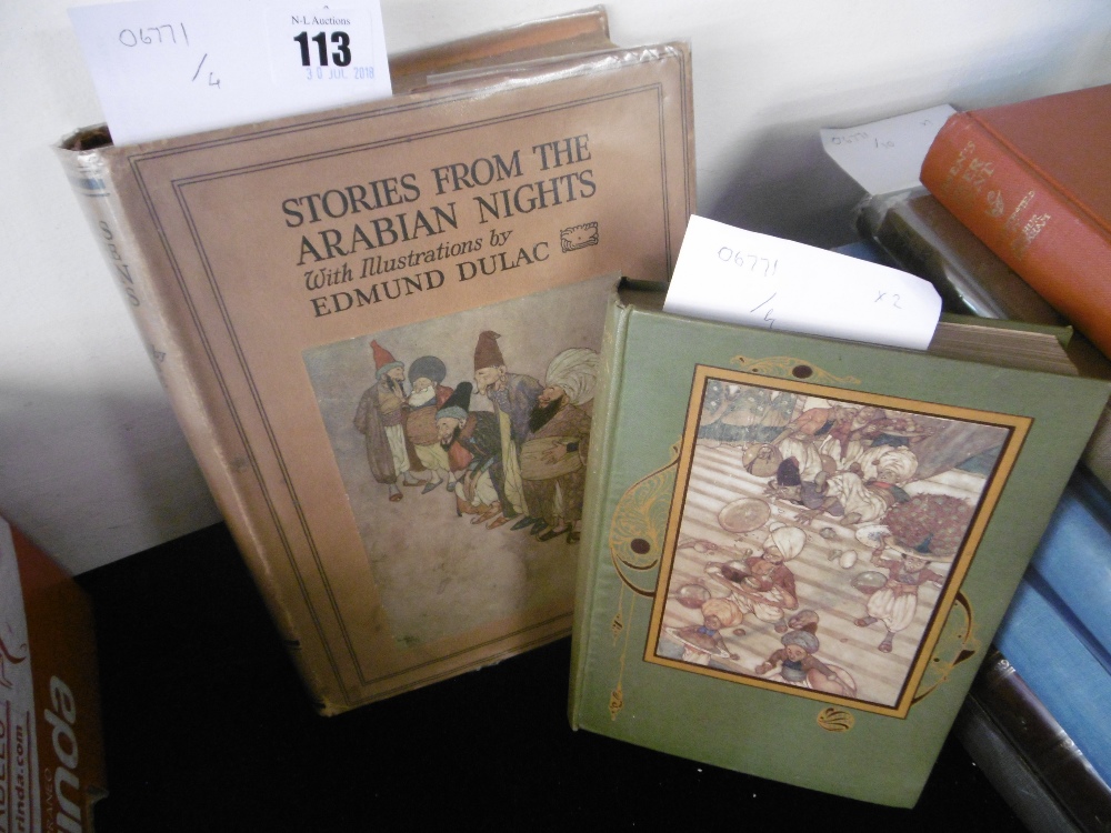 TWO VOLUMES STORIES OF ARABIAN NIGHTS WITH EDMOND DULAC ILLUSTRATIONS