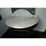A 19TH CENTURY MARBLE TOP WASH STAND