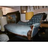 A 19TH CENTURY CHAISE LOUNGE