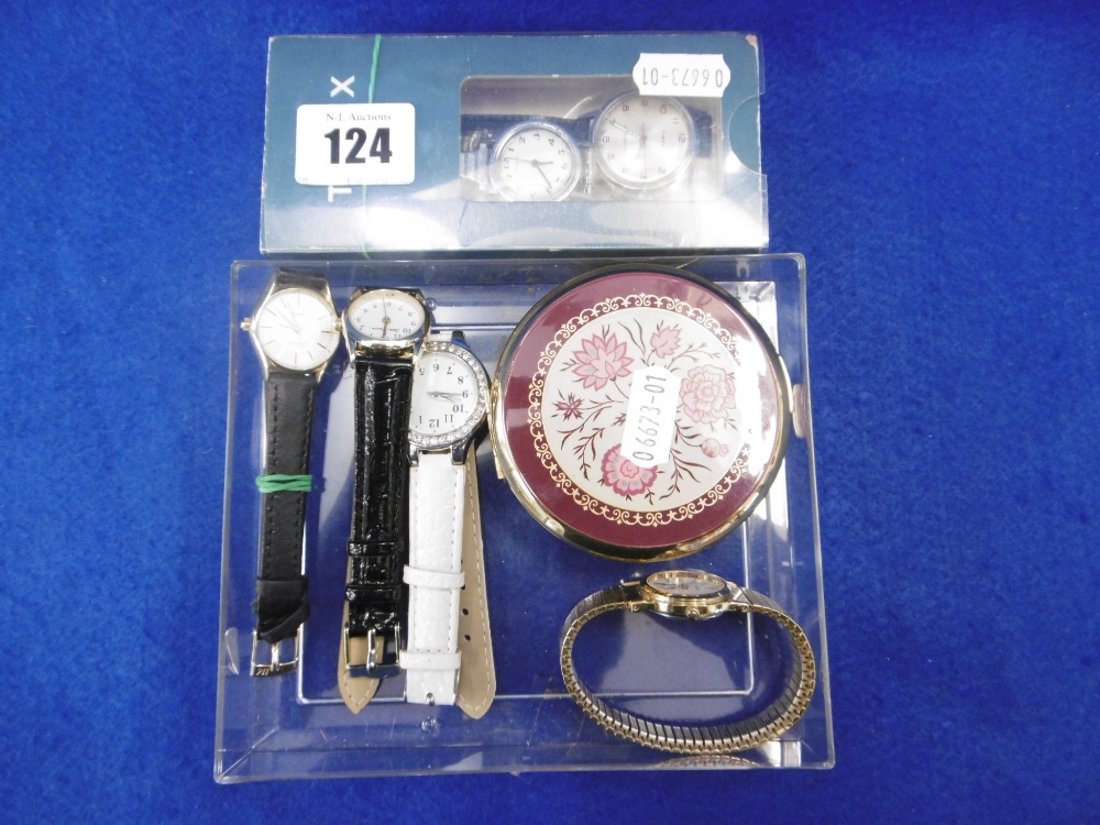 TWO TIMEX AND TWO OTHER WATCHES AND TWO STRATTON COMPACTS - Image 3 of 5