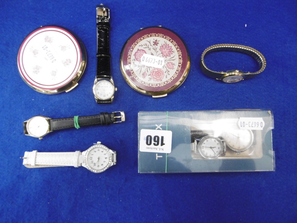 TWO TIMEX AND TWO OTHER WATCHES AND TWO STRATTON COMPACTS - Image 4 of 5