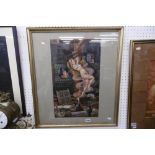 A FRAMED AND GLAZED SURREALIST WATERCOLOUR SIGNED H COBB 1934