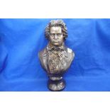 A BRONZE BUST OF BEETHOVEN