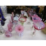 LARGE COLLECTION OF ART GLASS VICTORIAN,