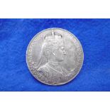 A LARGE SILVER CORONATION EDWARD VII MEDALLION