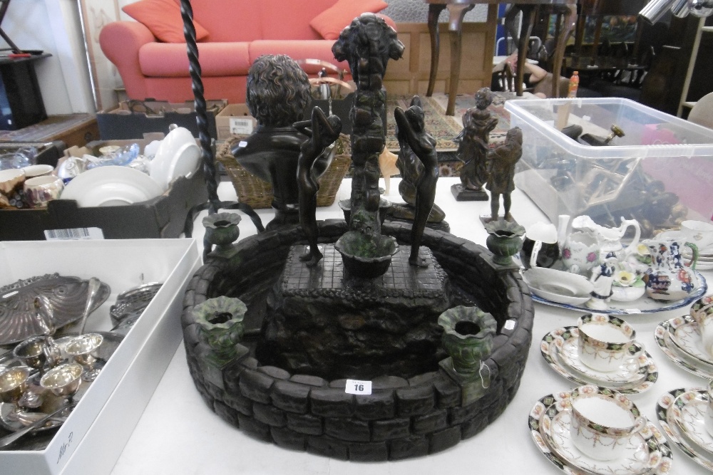 A BRONZE INDOOR FOUNTAIN - Image 2 of 2