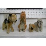 FOUR VINTAGE STEIFF ANIMALS,