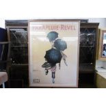 A LARGE FRAMED REVEL POSTER