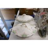 A PAIR OF LIMOGES LIDDED TUREENS