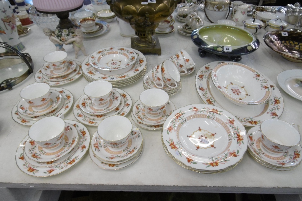 A ROYAL WORCESTER CHAMBERLAIN PART DINNER AND COFFEE SET FORTY SEVEN PIECES