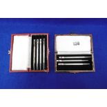 A BOXED SET OF SILVER BRIDGE PENCILS ETC