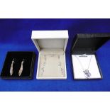 A BOXED SET OF SILVER EARRINGS,