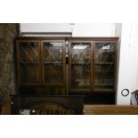 TWO MAHOGANY DISPLAY CABINETS