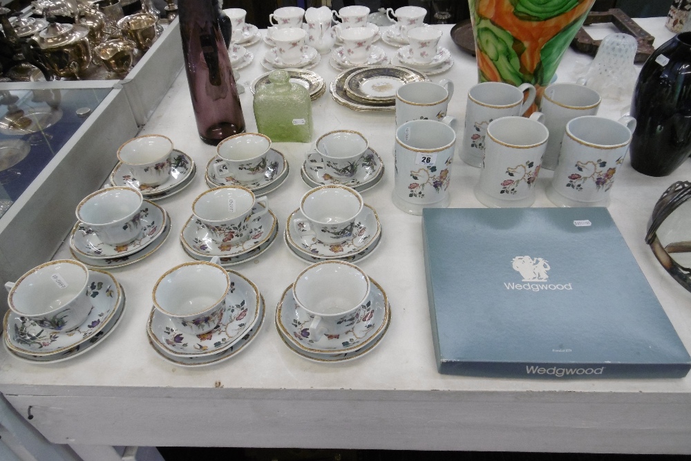 A QUANTITY OF WEDGEWOOD CHINA INCLUDING NINE TRIOS
