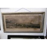 A LARGE VICTORIAN PRINT PASTORAL SCENE