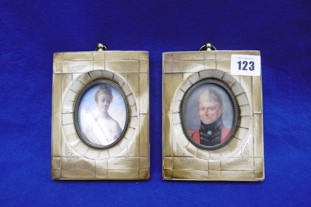 PAIR OF MINIATURE PICTURES