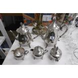 A SILVER PLATED TEA COFFEE AND MILK SET