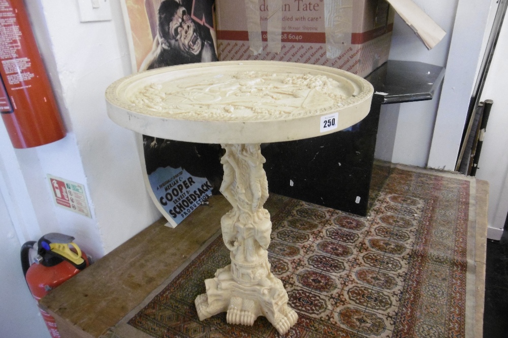 A CARVED CHINESE CIRCULAR OCCASIONAL TABLE - Image 2 of 2