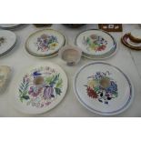ELEVEN PIECES OF HAND PAINTED POOLE POTTERY