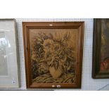 FRAMED STILL LIFE WOOD MOSAIC